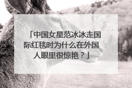 中国女星范冰冰走国际红毯时为什么在外国人眼里很惊艳？