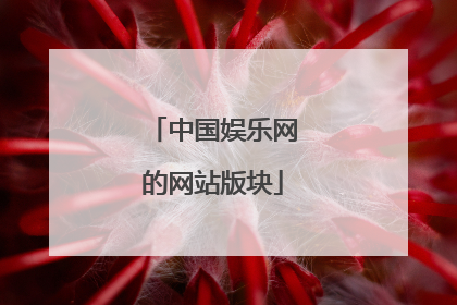 中国娱乐网的网站版块