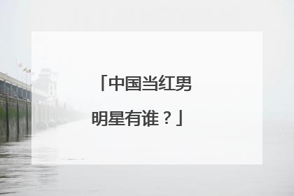 中国当红男明星有谁？