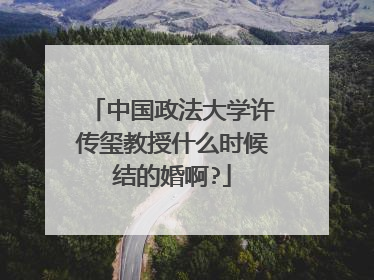 中国政法大学许传玺教授什么时候结的婚啊?