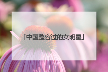 中国整容过的女明星