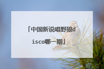 中国新说唱野狼disco哪一期