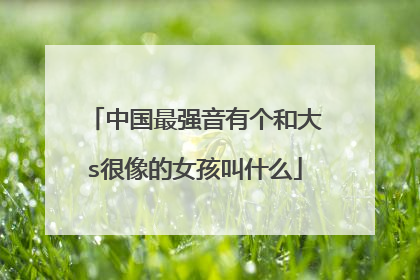 中国最强音有个和大s很像的女孩叫什么