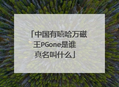 中国有嘻哈万磁王PGone是谁真名叫什么