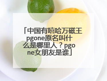 中国有嘻哈万磁王pgone原名叫什么是哪里人？pgone女朋友是谁