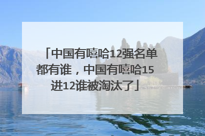 中国有嘻哈12强名单都有谁，中国有嘻哈15进12谁被淘汰了