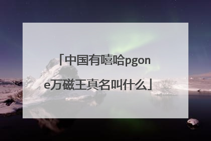 中国有嘻哈pgone万磁王真名叫什么