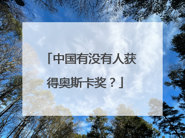 中国有没有人获得奥斯卡奖？