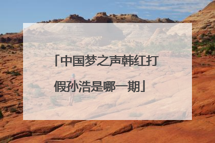 中国梦之声韩红打假孙浩是哪一期