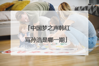 中国梦之声韩红骂孙浩是哪一期