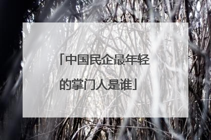 中国民企最年轻的掌门人是谁