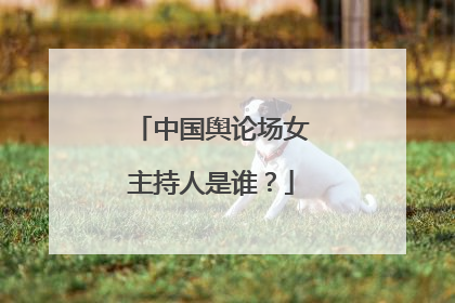 中国舆论场女主持人是谁？