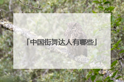 中国街舞达人有哪些