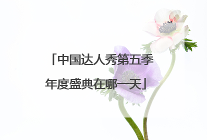 中国达人秀第五季年度盛典在哪一天