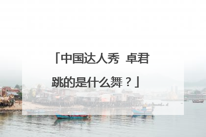 中国达人秀 卓君跳的是什么舞?