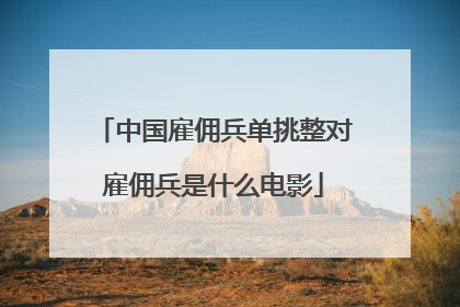 中国雇佣兵单挑整对雇佣兵是什么电影