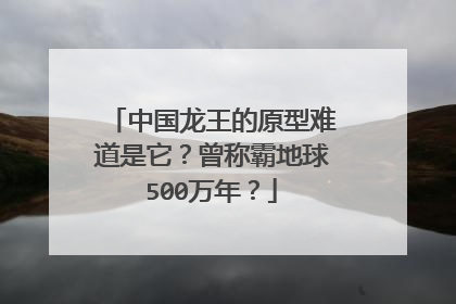 中国龙王的原型难道是它?曾称霸地球500万年?