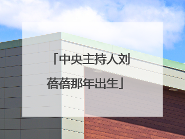 中央主持人刘蓓蓓那年出生