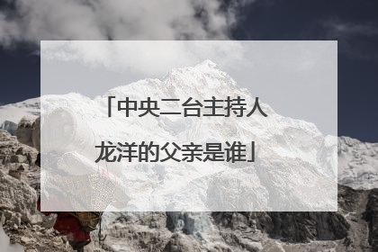 中央二台主持人龙洋的父亲是谁