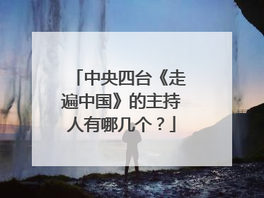 中央四台《走遍中国》的主持人有哪几个？