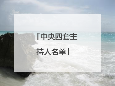 中央四套主持人名单