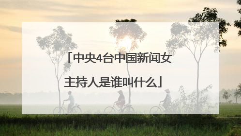 中央4台中国新闻女主持人是谁叫什么