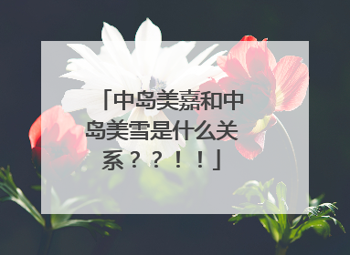 中岛美嘉和中岛美雪是什么关系？？！！