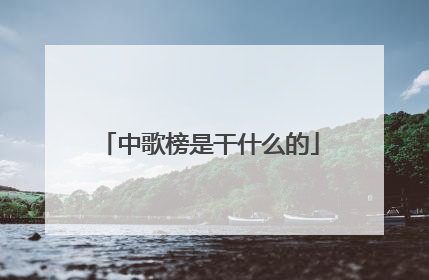 中歌榜是干什么的
