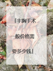 丰胸手术一般价格需要多少钱