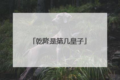 乾隆是第几皇子