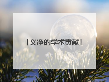 义净的学术贡献