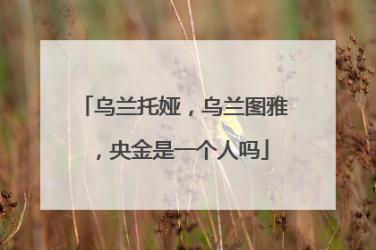 乌兰托娅，乌兰图雅，央金是一个人吗