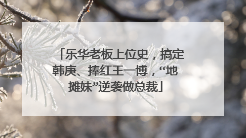 乐华老板上位史，搞定韩庚、捧红王一博，“地摊妹”逆袭做总裁