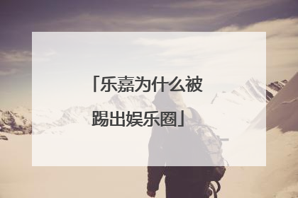 乐嘉为什么被踢出娱乐圈