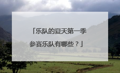 乐队的夏天第一季参赛乐队有哪些?