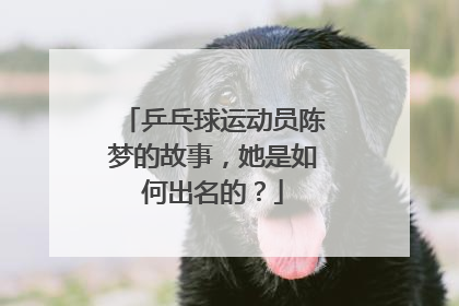 乒乓球运动员陈梦的故事,她是如何出名的?
