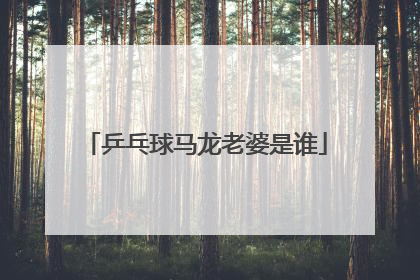 乒乓球马龙老婆是谁