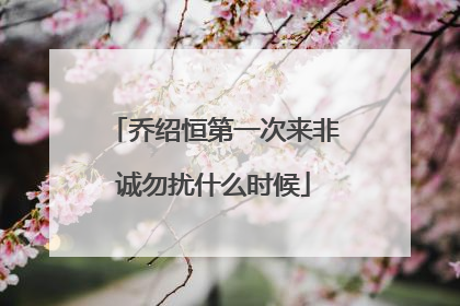 乔绍恒第一次来非诚勿扰什么时候