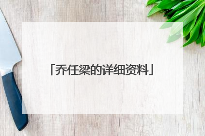 乔任梁的详细资料