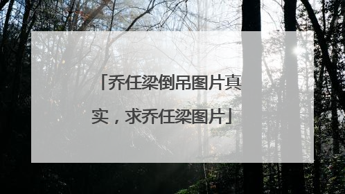 乔任梁倒吊图片真实,求乔任梁图片