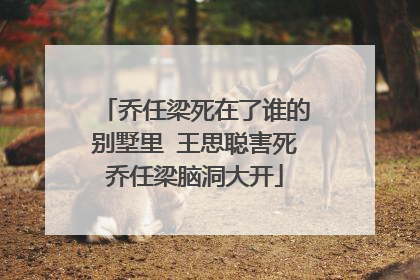 乔任梁死在了谁的别墅里 王思聪害死乔任梁脑洞大开