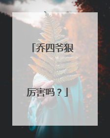 乔四爷狠厉害吗？