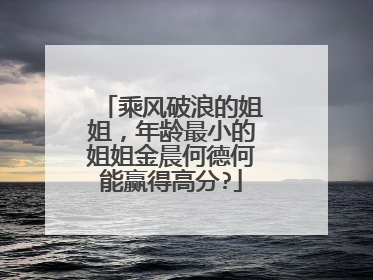 乘风破浪的姐姐，年龄最小的姐姐金晨何德何能赢得高分?