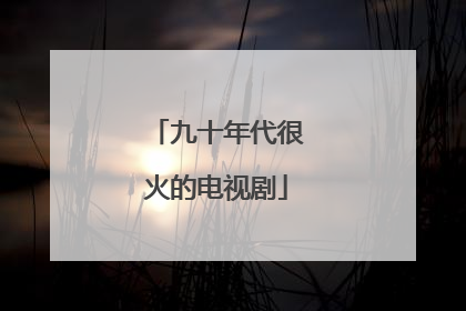 九十年代很火的电视剧