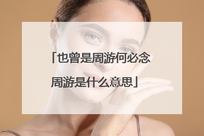 也曾是周游何必念周游是什么意思
