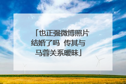 也正强微博照片结婚了吗 传其与马蓉关系暧昧