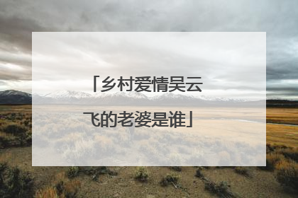 乡村爱情吴云飞的老婆是谁