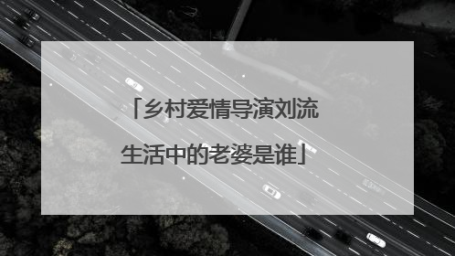 乡村爱情导演刘流生活中的老婆是谁