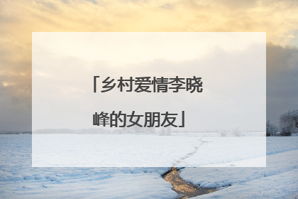 乡村爱情李晓峰的女朋友