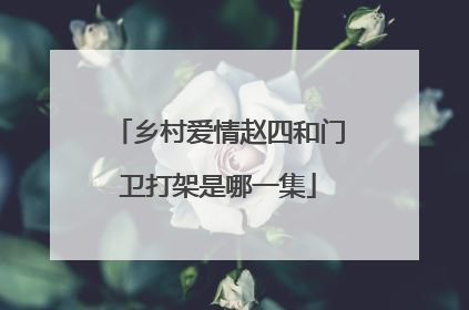 乡村爱情赵四和门卫打架是哪一集